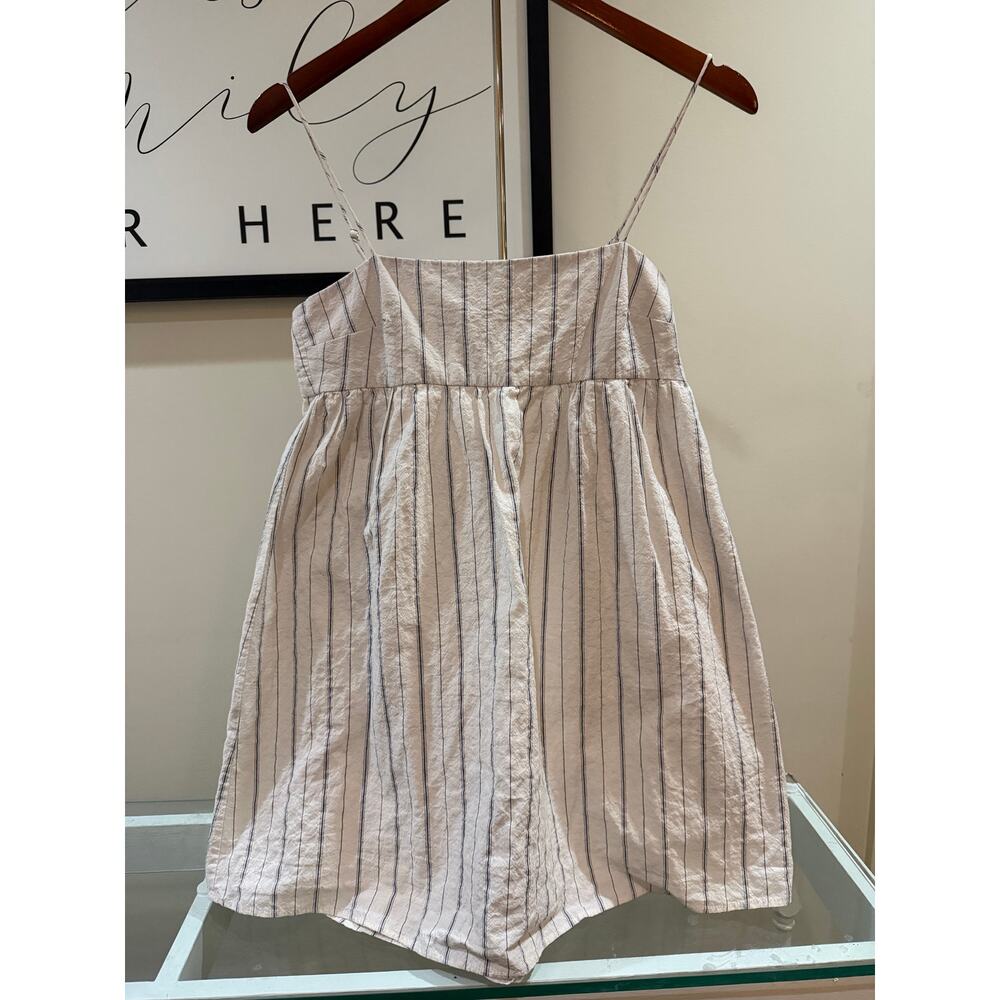 💙🤍 Zara White & Blue Stripe Babydoll Sundress – Size Medium 🤍💙
